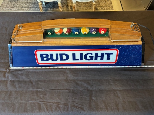 1980年代 80’S ヴィンテージ バドライト BUD LIGHT Budweiser Pool Bar Light バドワイザー プールバーライト ビリヤード USA ガレージ_画像2