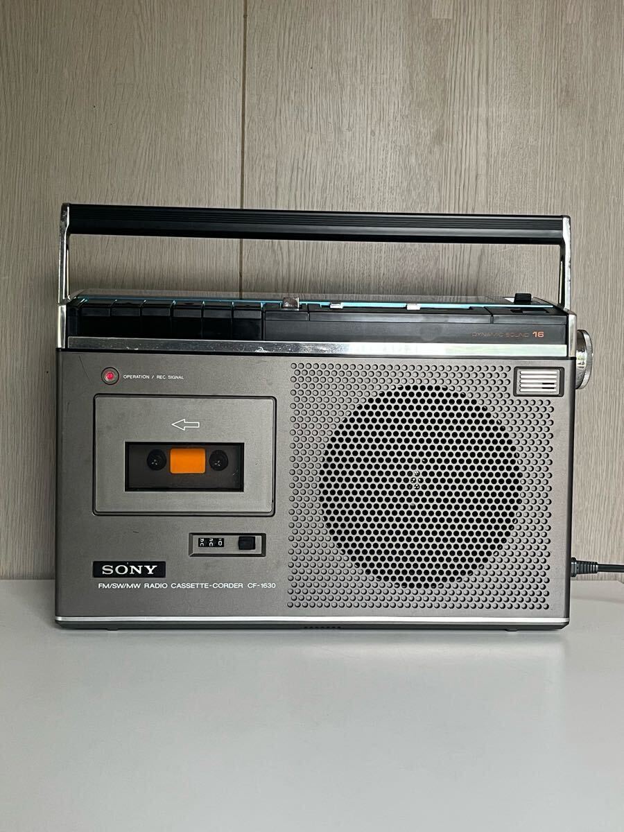 SONY кассета магнитофон Sony радио кассета CF-1630 магнитола AM/FM электризация проверка settled 