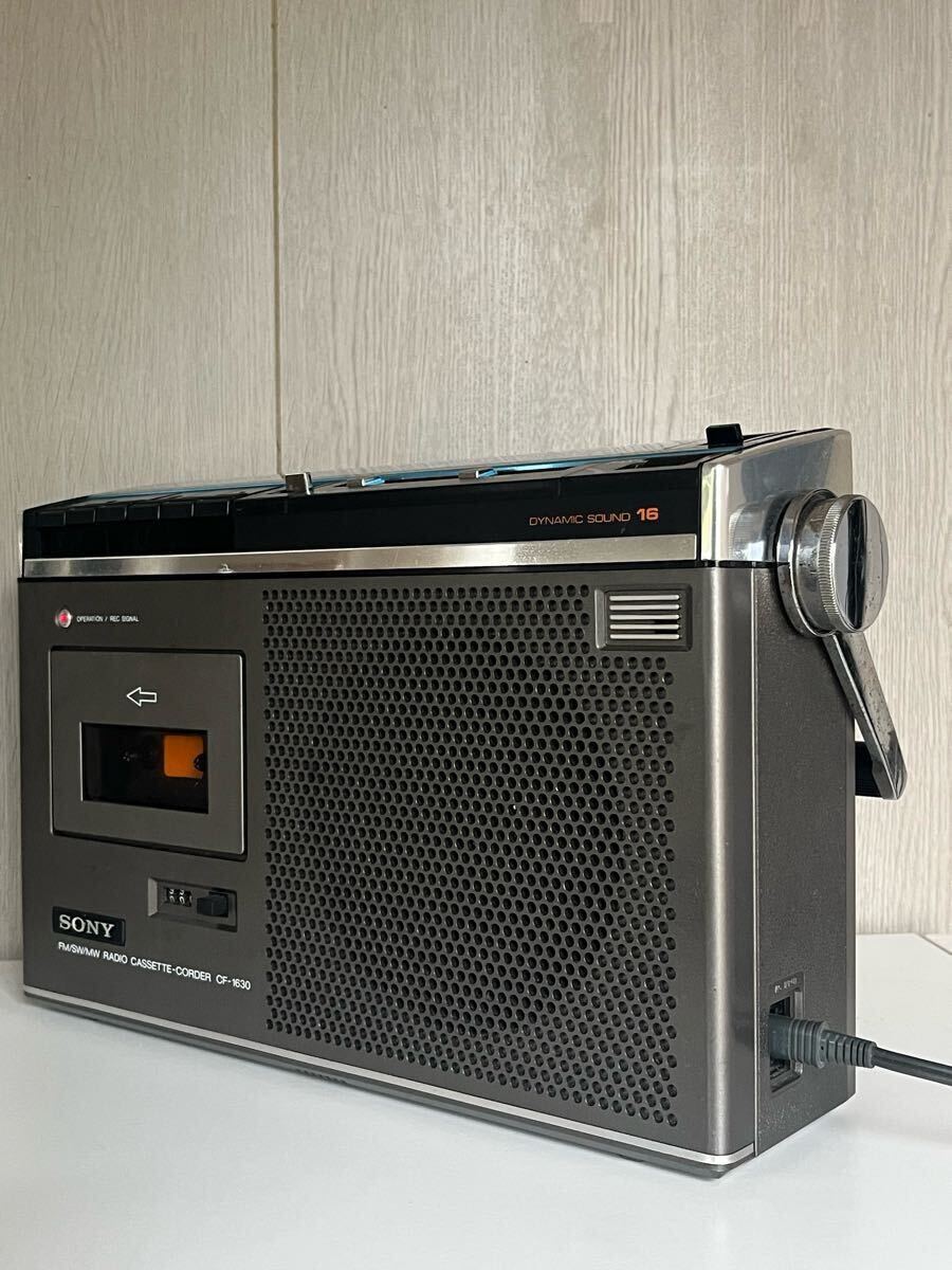 SONY кассета магнитофон Sony радио кассета CF-1630 магнитола AM/FM электризация проверка settled 
