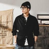 XL ブラック シャツ メンズ メンズシャツ 長袖シャツ メンズ カジュアルシャツ ミリタリーシャツ ワークシャツスナップボタン 大きい