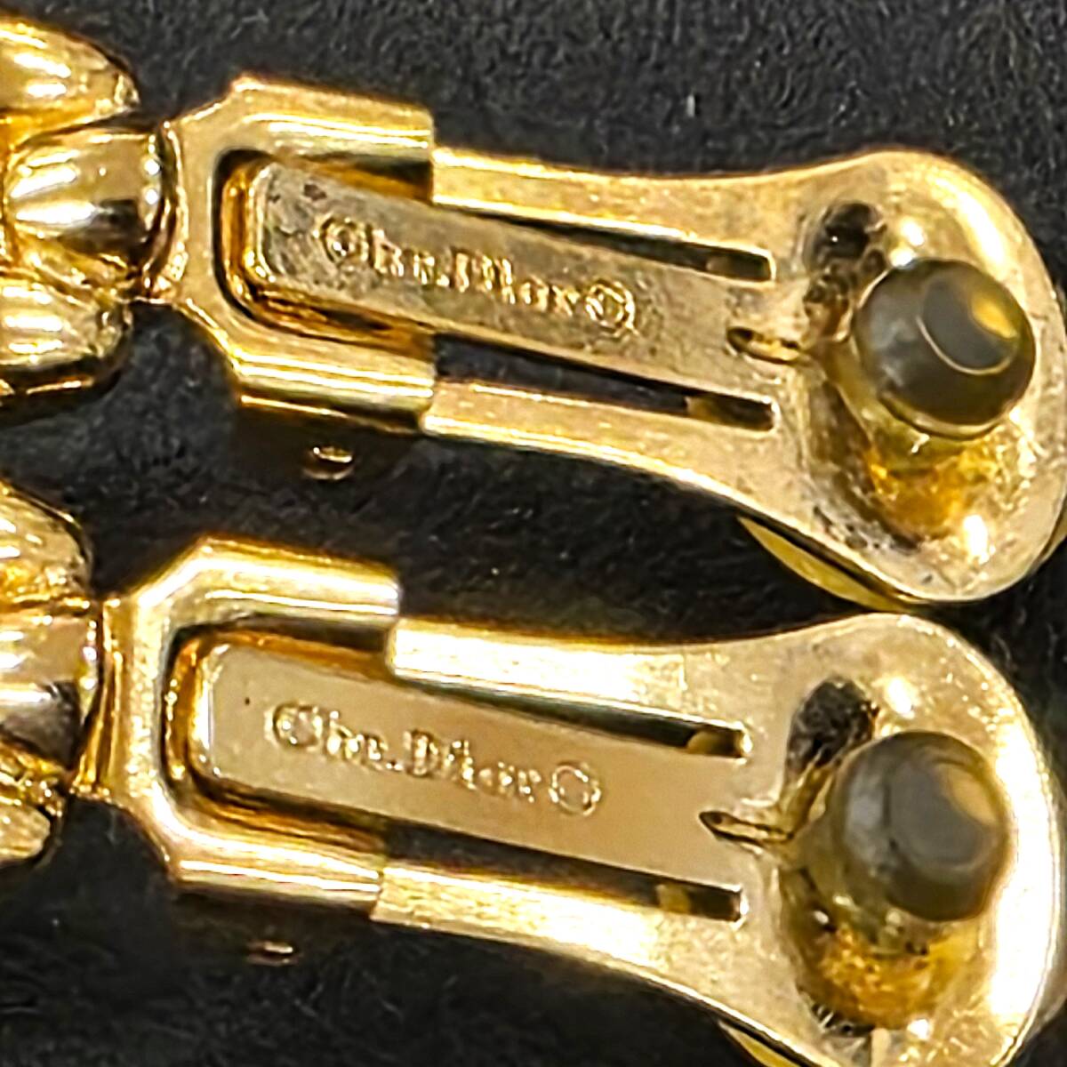 ChristianDior Christian Dior серьги аксессуары оттенок золота Vintage зажим тип accessory earring vintage old