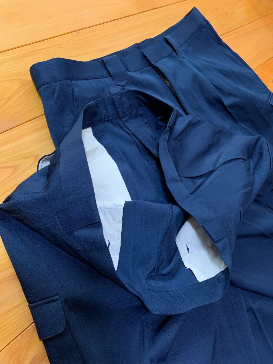 国鉄？ 消防？ 警察？ ネイビーパンツ 紺色 ズボン 制服 作業服 ラスト1点 安全服 技能服 デッドストック 新品同様 美品_画像5