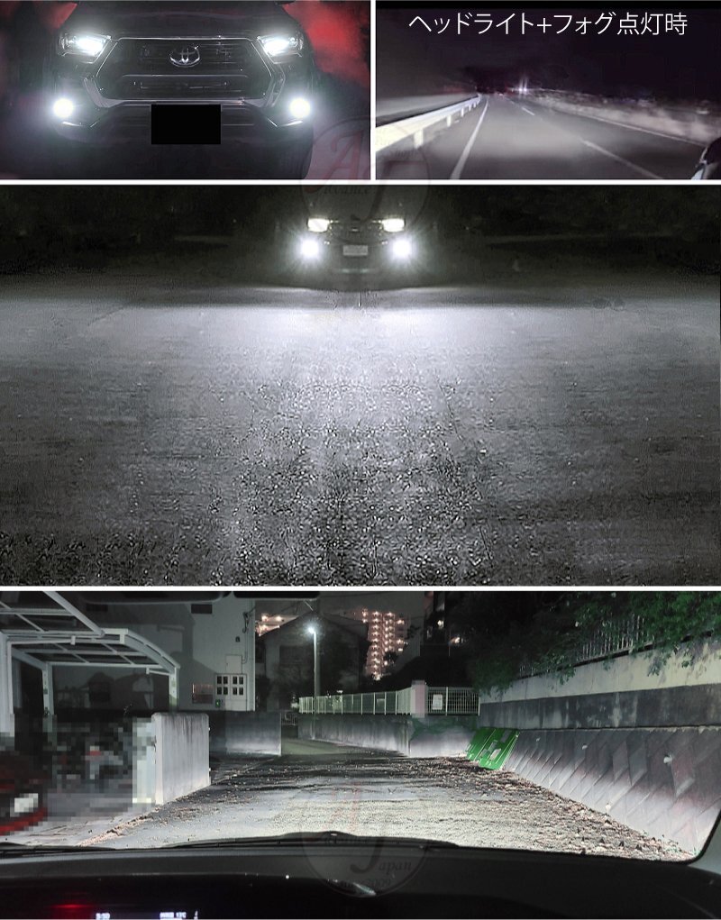 トヨタ 新型 LEDフォグランプ ルーミー トール ジャスティー后期 R2.8～ LEDフォグ ランプ バルブ ホワイト 6500k 白 2個 12000LM 代引不可