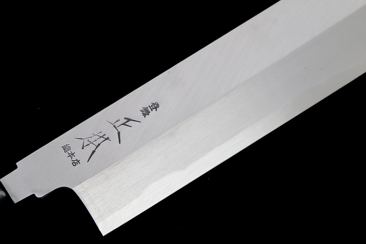 未使用品｜正本総本店 薄刃包丁 霞 七寸 玉白鋼 KS0621 樸柄 箱付 KN02-B1683-2L4