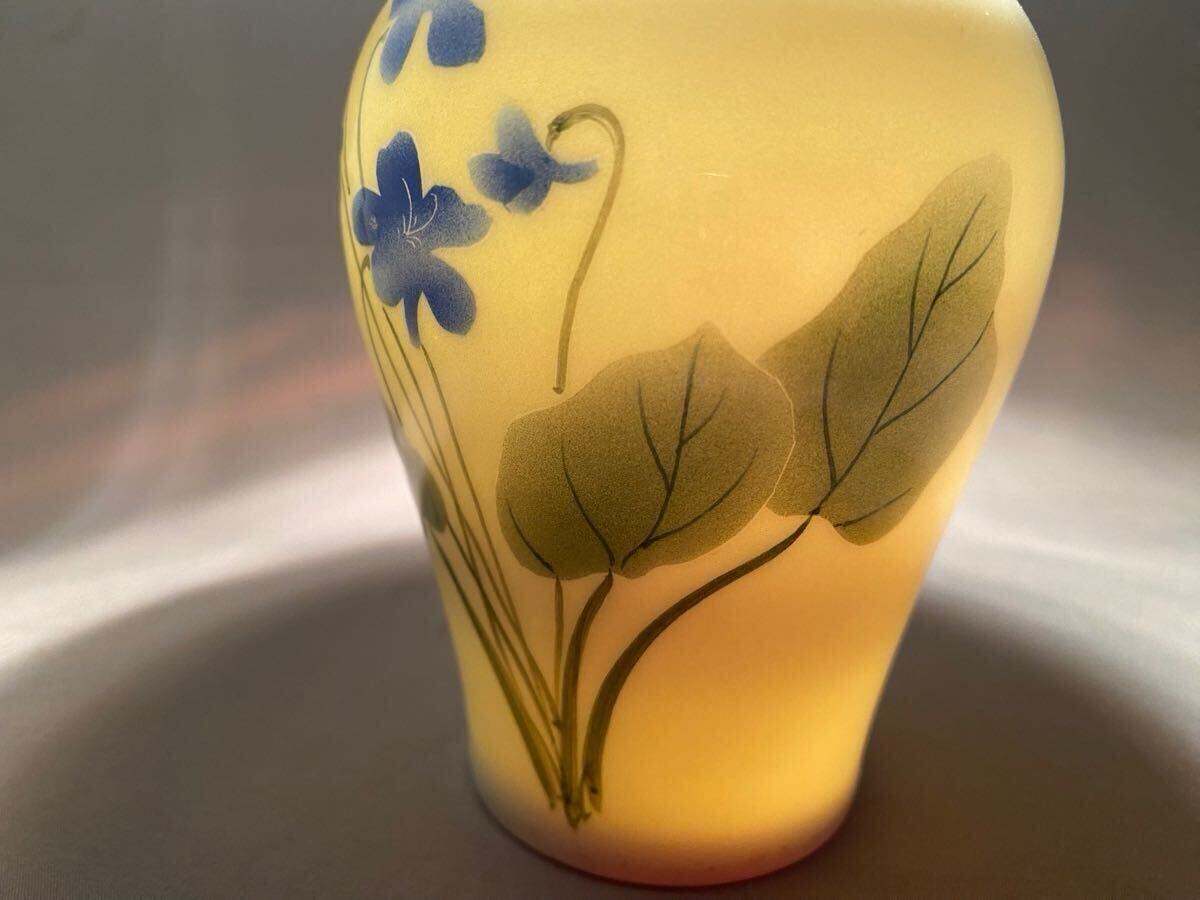 西浦焼 花瓶 美濃 西浦焼 花画花瓶