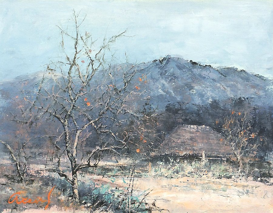 GLC】佐藤あつ子 「阿蘇風景」 油彩6号 一枚の絵人気作家 大調和