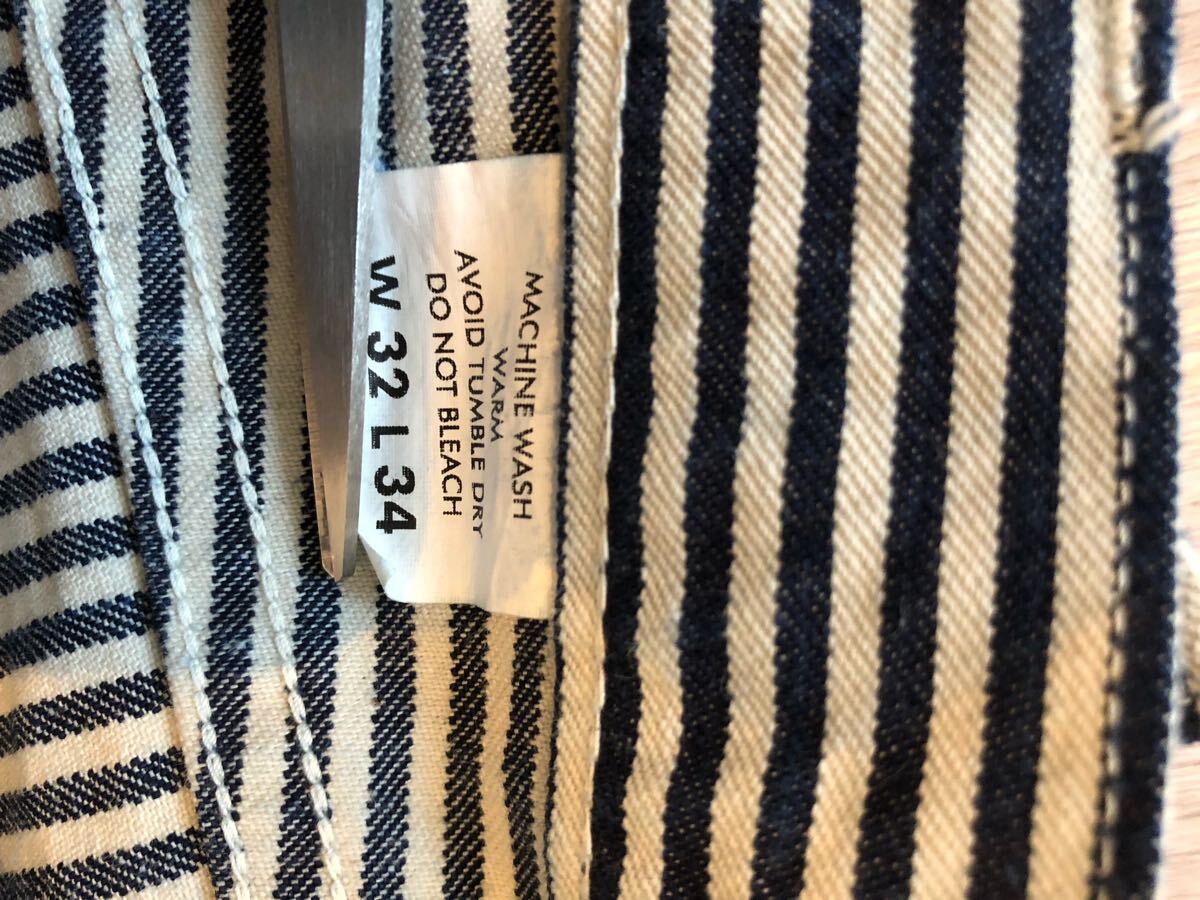 希少當(dāng)時(shí)物　美品　シュガーケーン　ヒッコリーワークパンツ　W32 SUGAR CANE