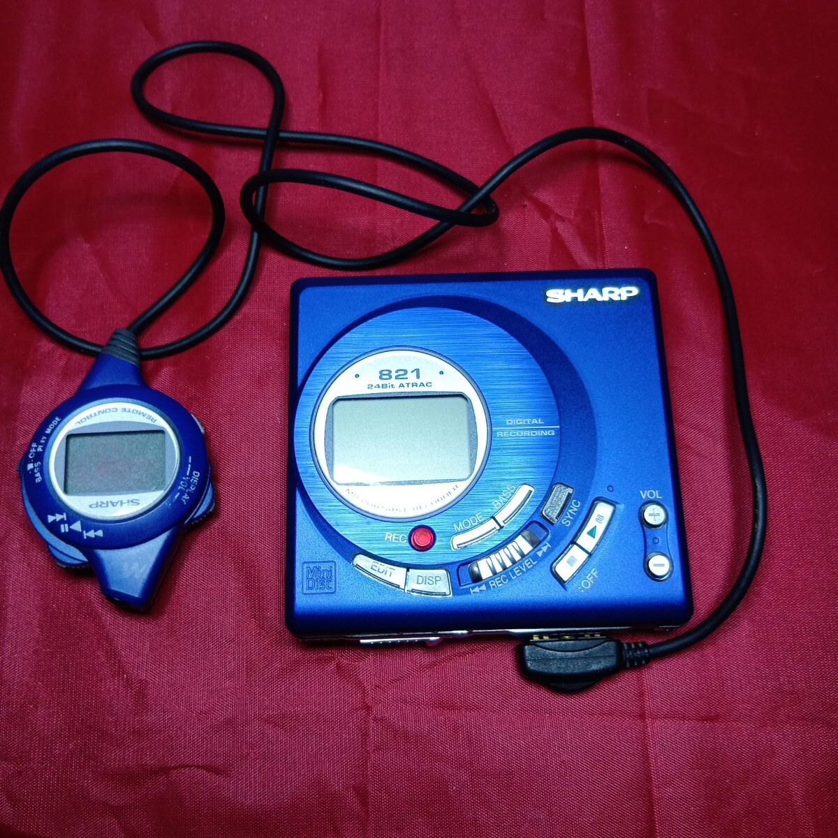 動作未確認 MD-MT821-A SHARP シャープ ポータブル ポータブルMDレコーダー MDレコーダー ポータブル
