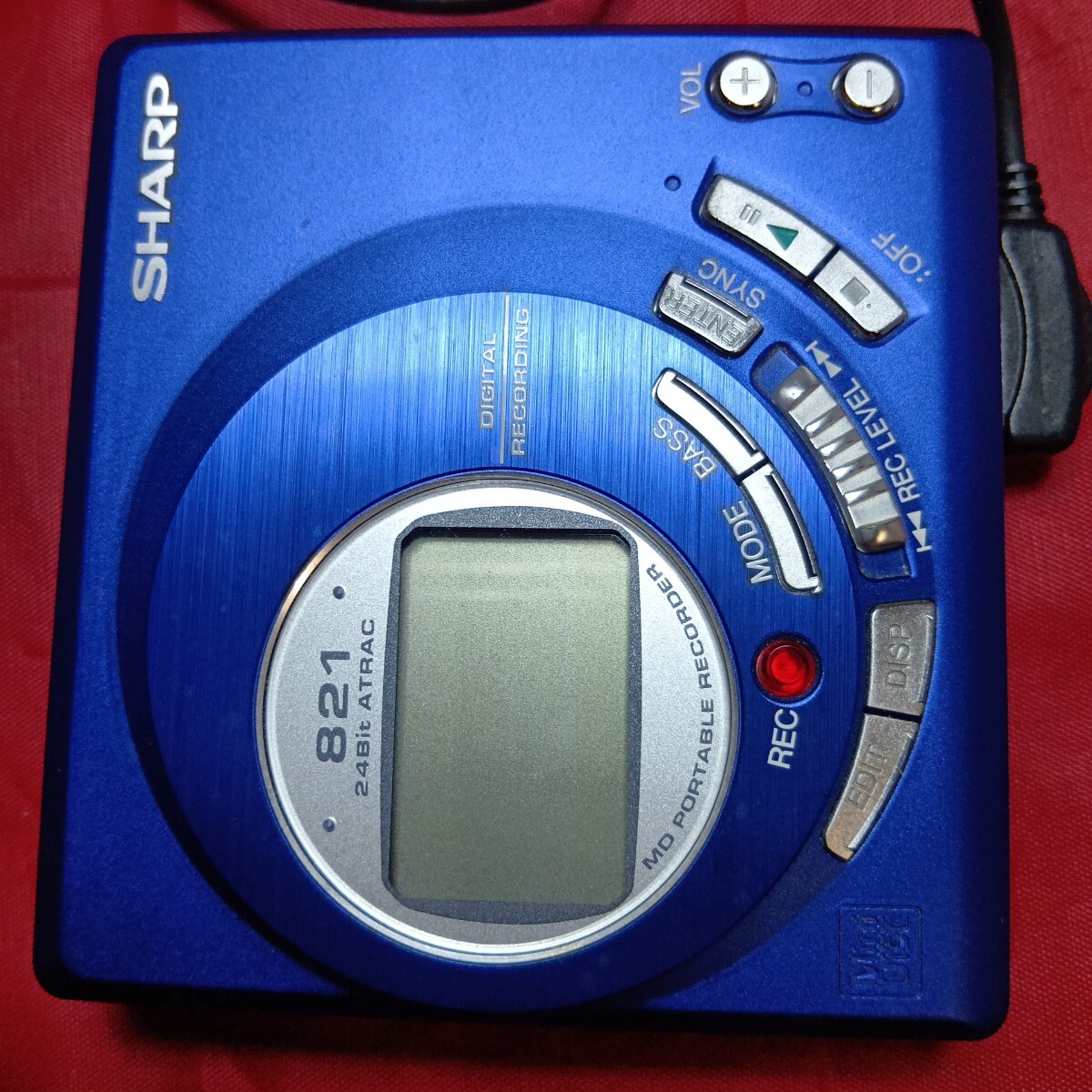動作未確認 MD-MT821-A SHARP シャープ ポータブル ポータブルMDレコーダー MDレコーダー ポータブル