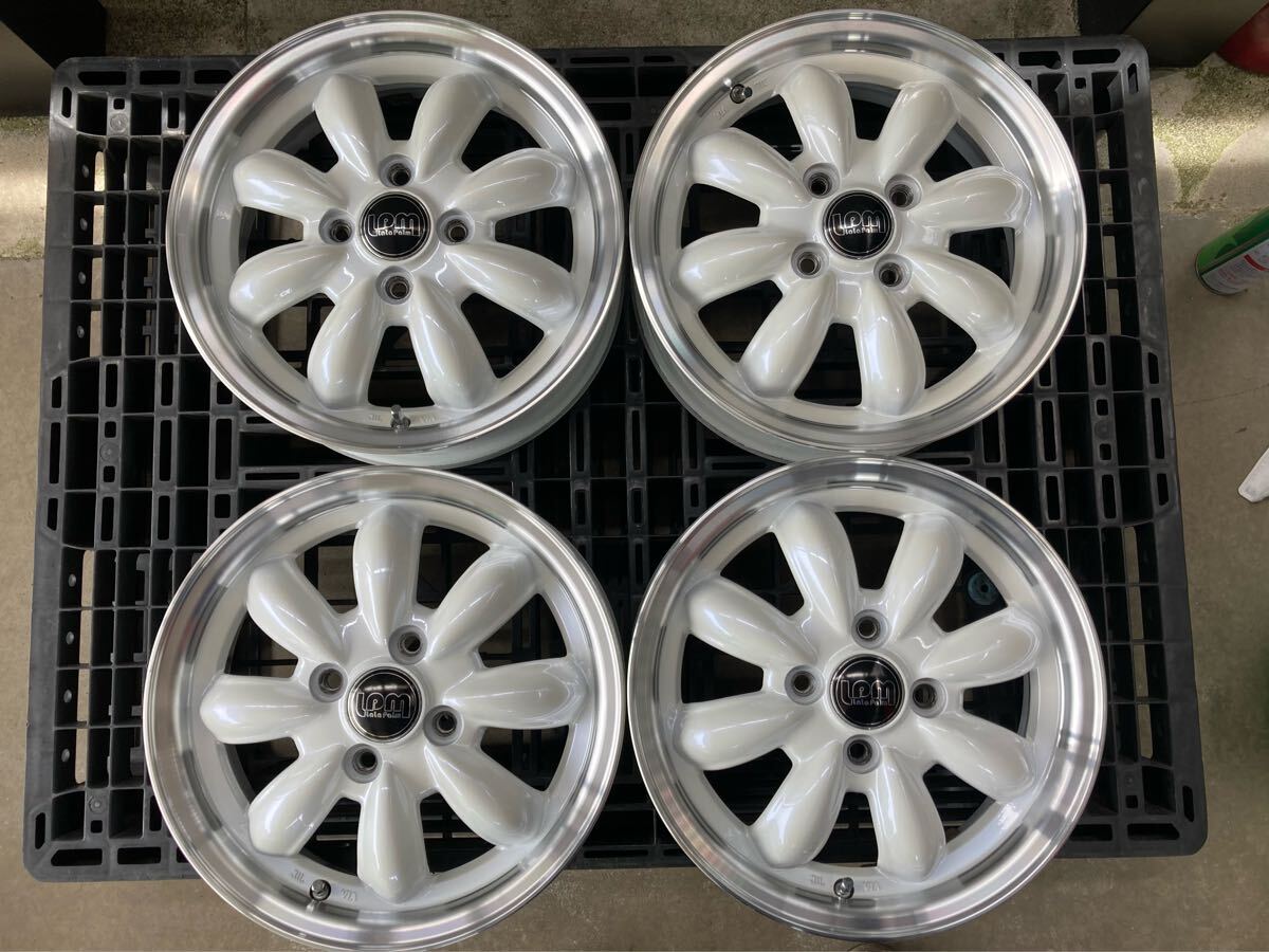【中古】Lala Palm ララパーム 14インチ PCD100 4穴 中古 lala Palm ララパーム ホイール 14×4.5J 4H PCD100 4本