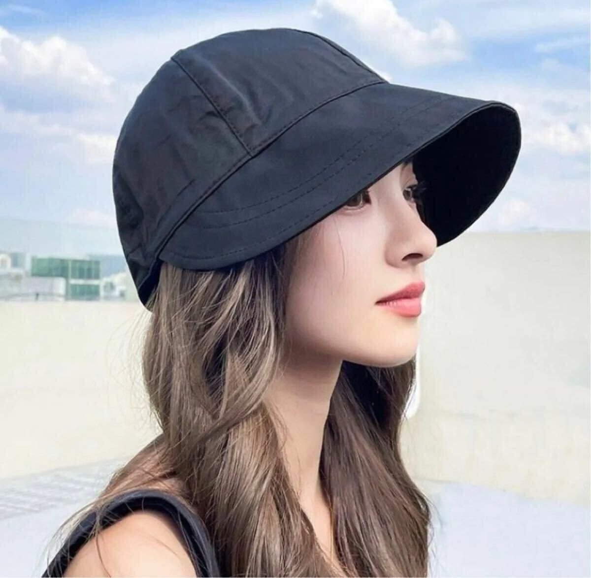 折りたたみ つば広 キャップ 紫外線対策 帽子 ハット 小顔効果 アウトドア UVカット