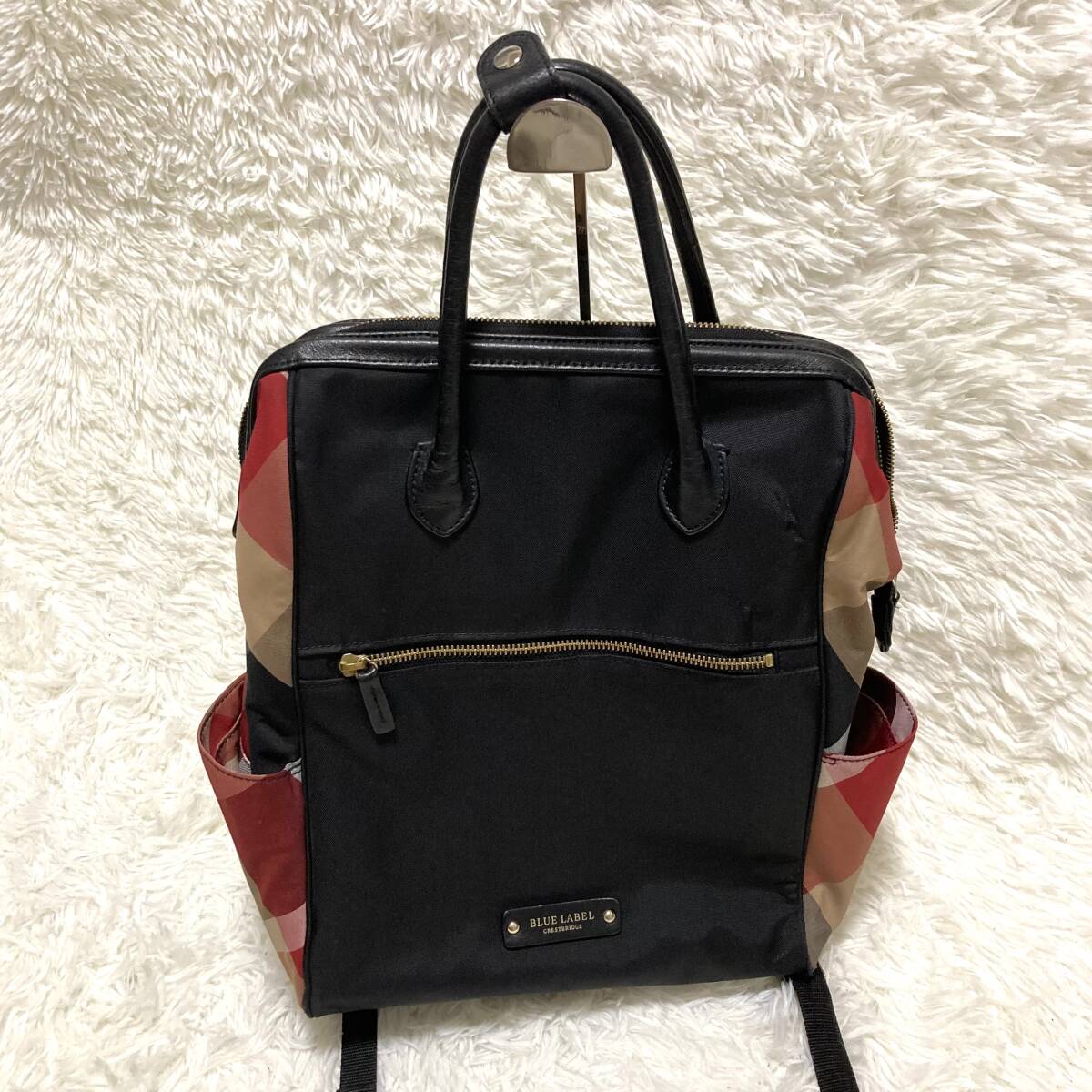 BLUE LABEL CRESTBRIDGE 2way リュック バッグ A4 即決 送料無料 匿名発送 訳アリ BLUE LABEL CRESTBRIDGE ブルー