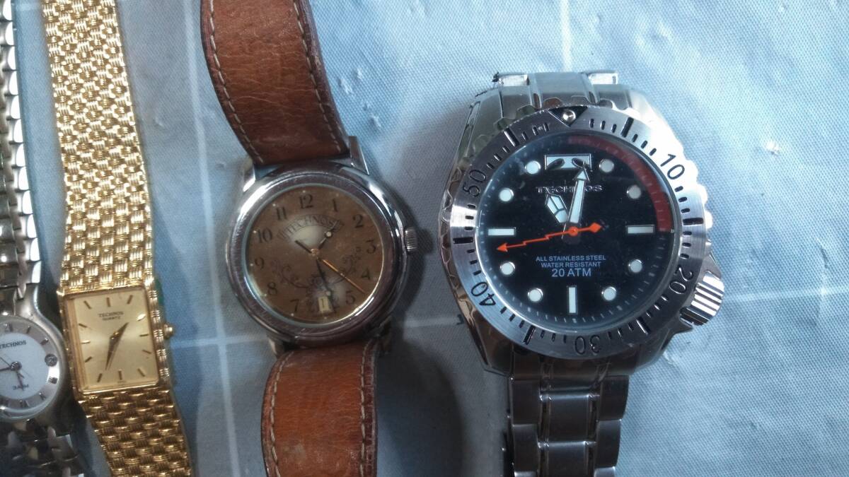 TECHNOS テクノス 腕時計 まとめ売り クォーツ 手巻 8本 ジャンク