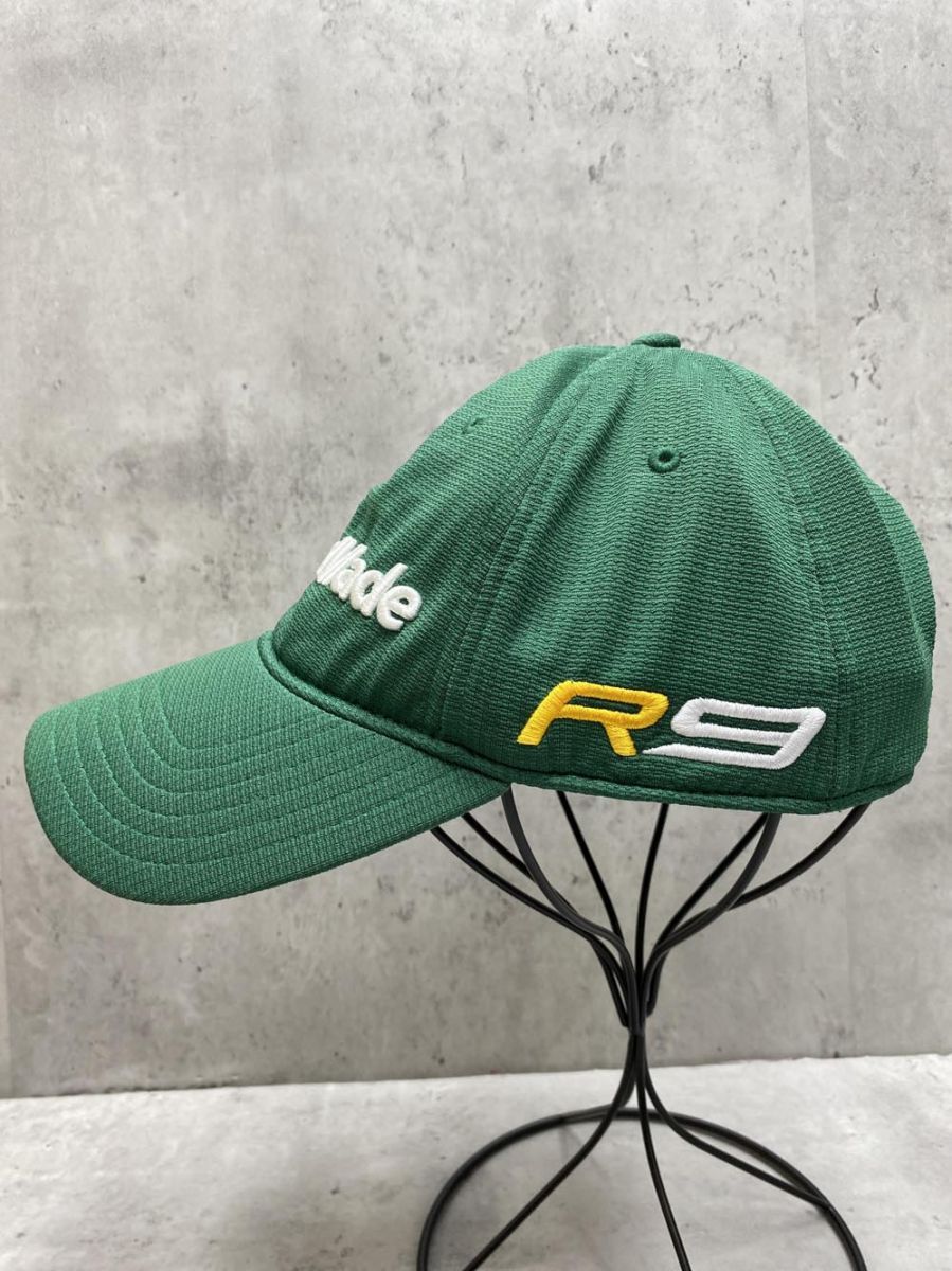 ゆうパケットOK TaylorMade テイラーメイド シーズンオープナー グリーンマスターズゴルフ 0’9 R9 BURNER 刺繍 キャップ sizeF/緑 ■◆