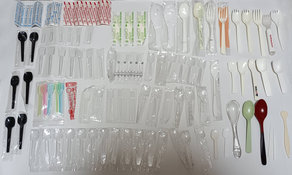 使い捨てスプーン・フォーク・羊羹切り大量　長期保管品_画像1