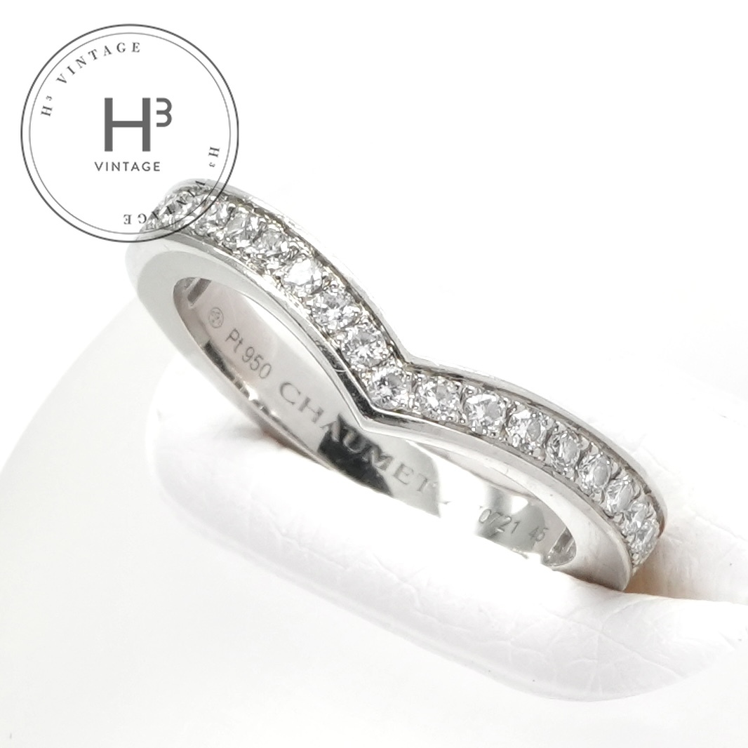 ショーメ CHAUMET エグレット　バンドリング エグレット　バンド　リング ジョゼフィーヌ リング 指輪 Pt950 シルバー_画像1