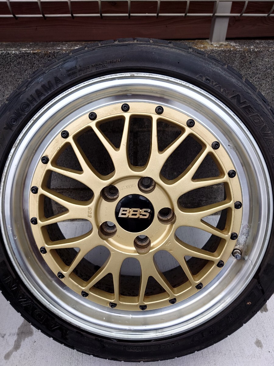 橫浜　手渡しのみ　BBS LM 17インチ/7.5j/114.3/5穴　刻印有り　希少　當時物 4本セット