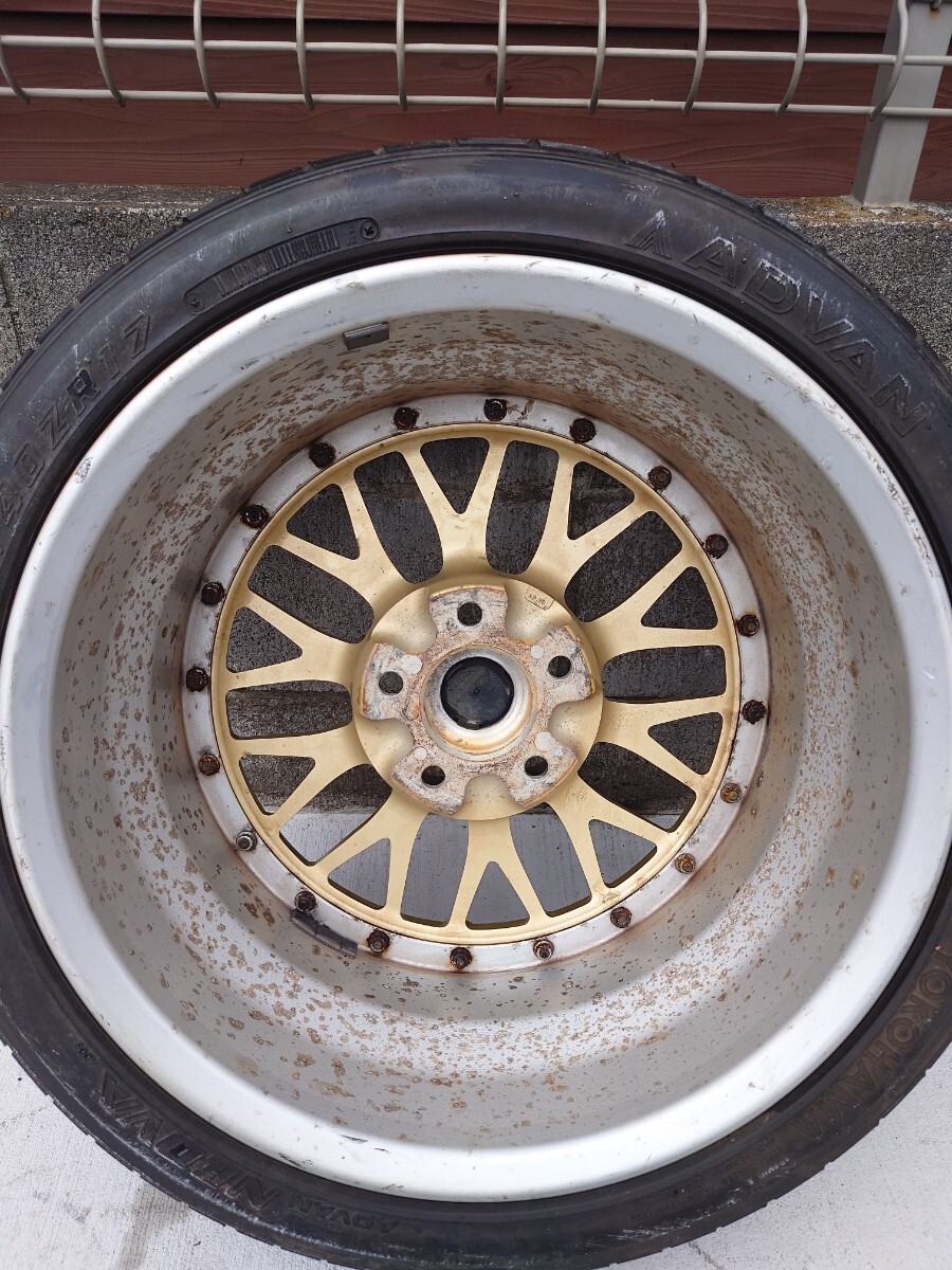 橫浜　手渡しのみ　BBS LM 17インチ/7.5j/114.3/5穴　刻印有り　希少　當時物 4本セット