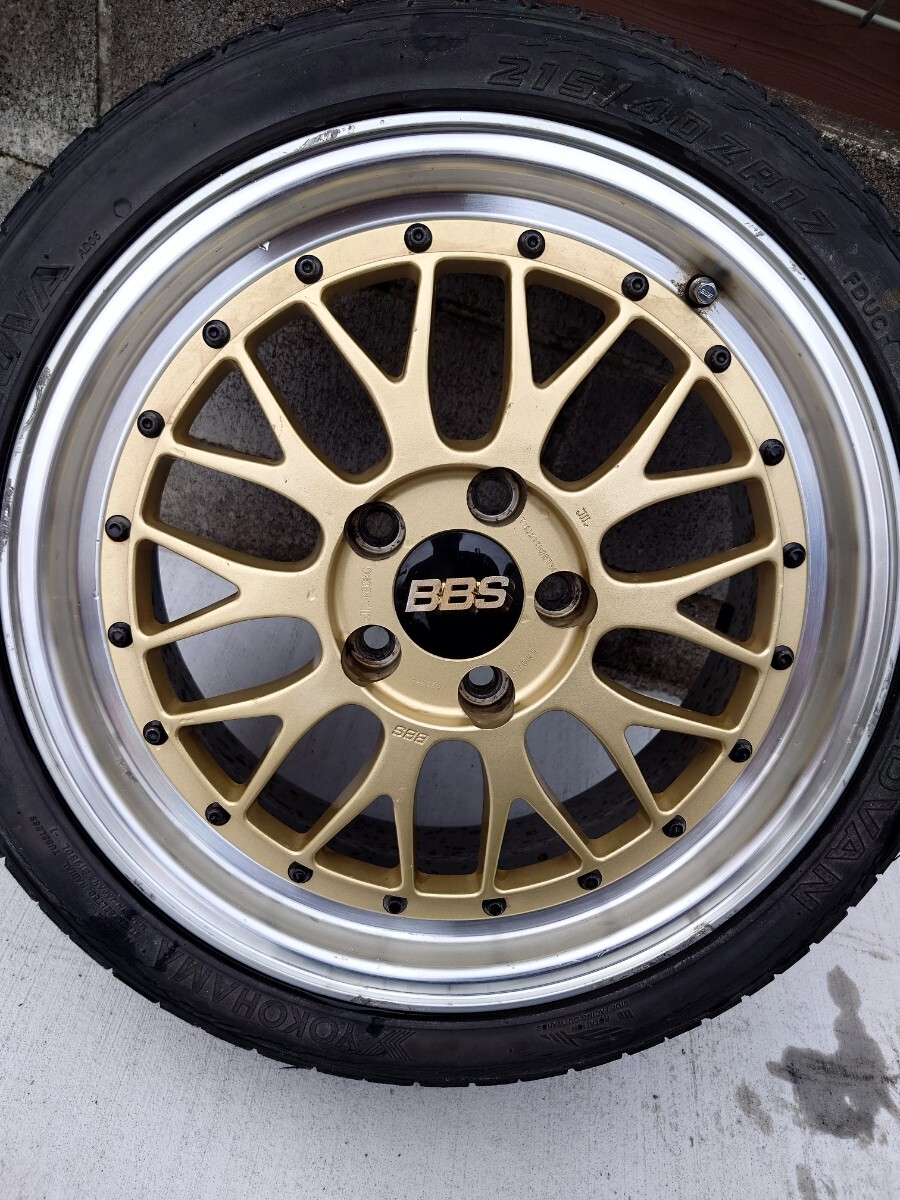 橫浜　手渡しのみ　BBS LM 17インチ/7.5j/114.3/5穴　刻印有り　希少　當時物 4本セット