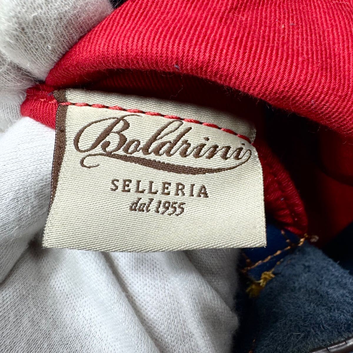 希少色/大容量◎ ボルドリーニセレリア BOLDRINI SELLERIA メンズ ビジネス レザー 本革 トートバッグ 肩掛け A4 型押し ネイビーブルー