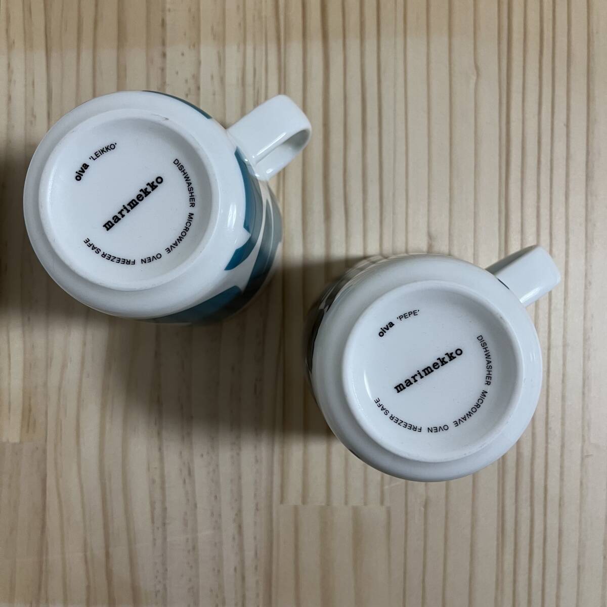 美品　送料無(wú)料　マリメッコ　マグカップ2個(gè)セット　LEIKKO PEPE