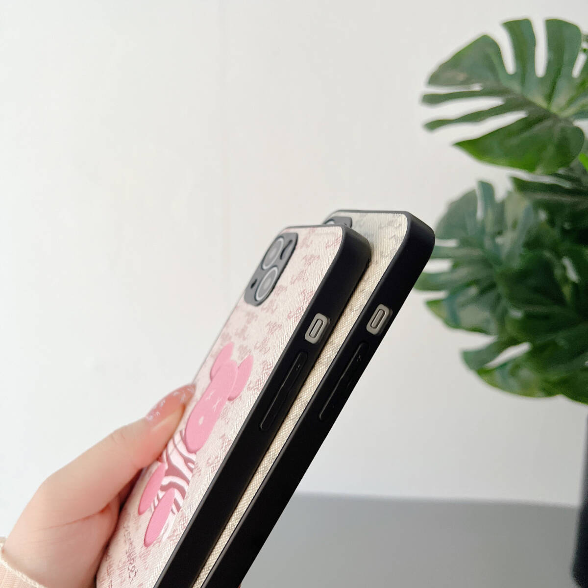 iphone14plusケース カーバー TPU 可愛い 熊　お洒落　韓国　　軽量 ケース 耐衝撃 高品質 ブラウン117