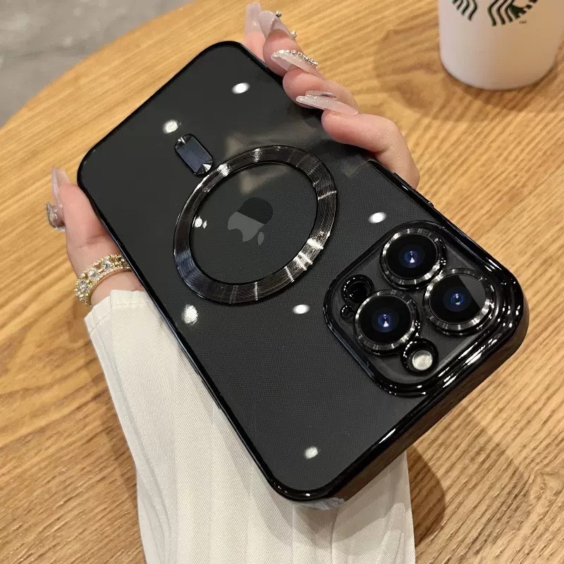 iphone15ケース TPU 軽量 ケース 耐衝撃　無線　磁気 ワイヤレス充電 シルバー 