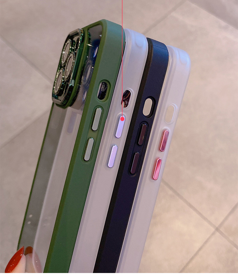 iphone13ケース カーバー レンズ保護付き　透明　お洒落　韓国　軽量 ケース 耐衝撃 高品質 ブラック289