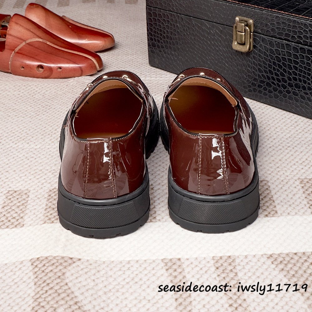  супер редкий # Loafer прекрасное качество телячья кожа мужской туфли без застежки телячья кожа работник ручная работа натуральная кожа обувь бизнес обувь кожа обувь casual красный 24.5cm