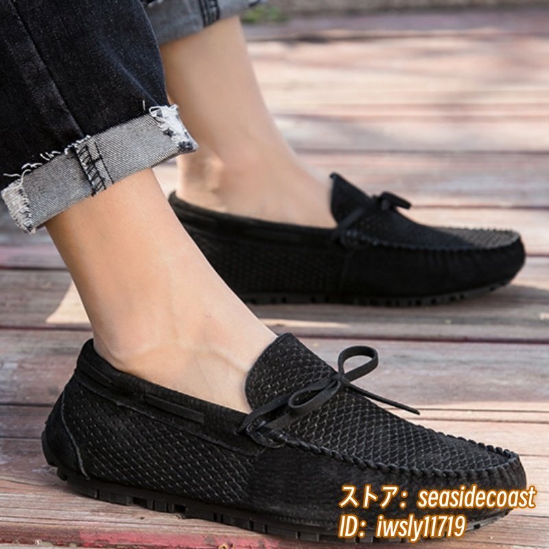  лето новый товар Loafer туфли без застежки натуральная кожа обувь для вождения телячья кожа мужской кожа обувь замша кожа ... резьба по дереву сетка черный 27.5cm