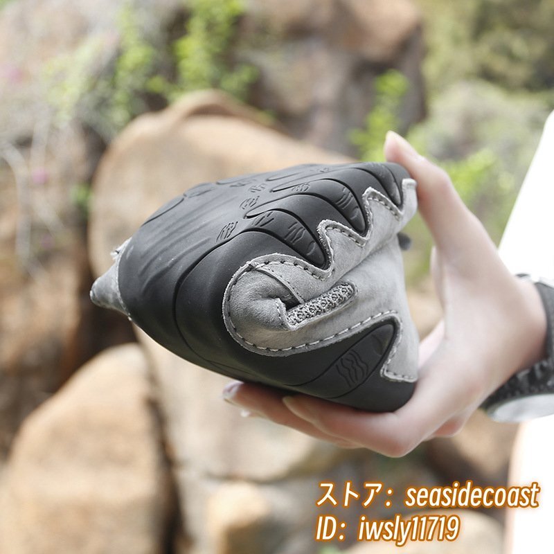 新品特売*メンズシューズ ローファー スリッポン 上質(zhì)牛革 ドライビングシューズ 透かし彫り メッシュ 通気性 運動靴 三色 グレー 24.5cm