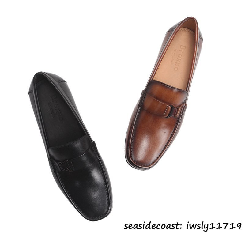  высший класс # обувь для вождения натуральная кожа bit Loafer высококлассный телячья кожа работник ручная работа туфли без застежки бизнес обувь кожа обувь Brown 26.5cm