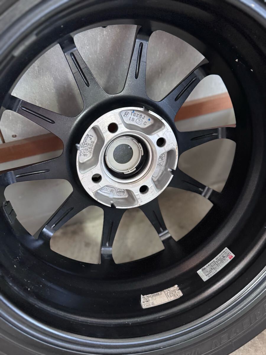 美品 ブリジストン ポテンザ SW010 15インチ 6J ADVAN FLEVA 4本セット ナット ハブリング付き PCD100 4穴