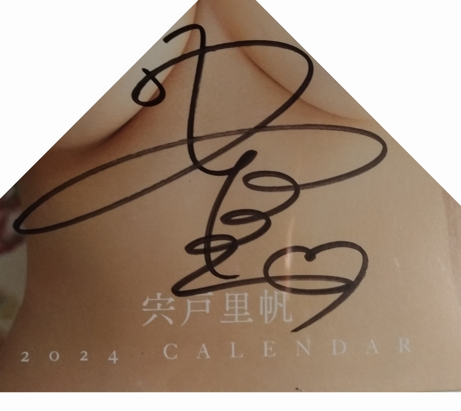 ★直筆サイン入り★宍戸里帆 2024年 カレンダー 卓上 新品未開封／匿名配送／送料込み