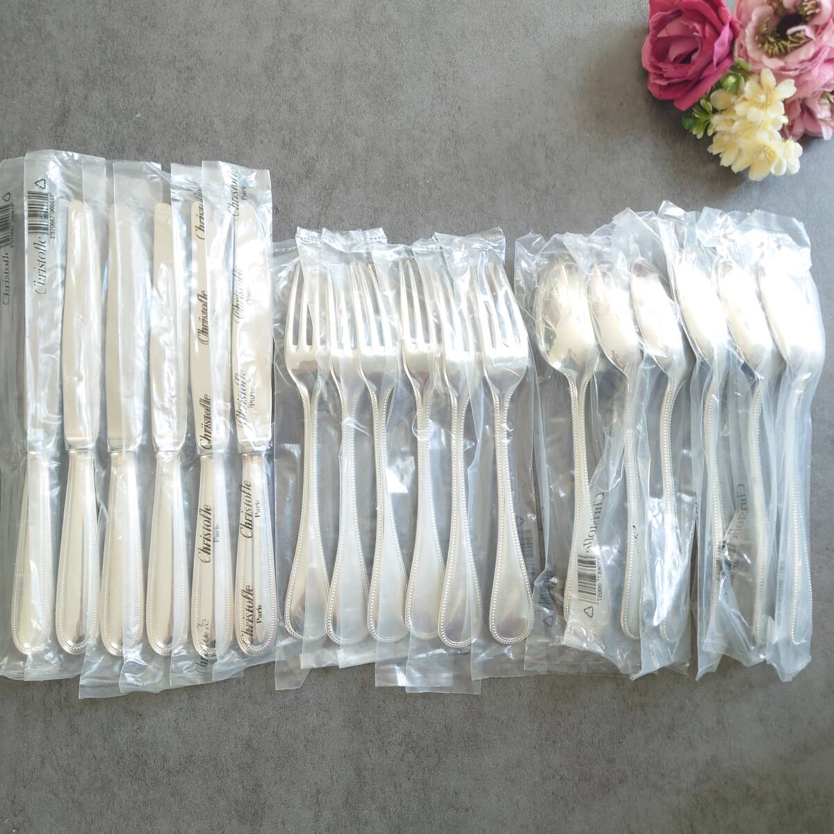 クリストフル パール テーブルサイズ 未開封 18点 カトラリー