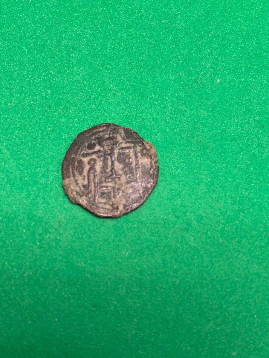 アンダルシア 後ウマイヤ朝 アブドゥル・ラフマーン2世(822〜852) フェルス銅貨 古銭 コイン 銅製_画像1