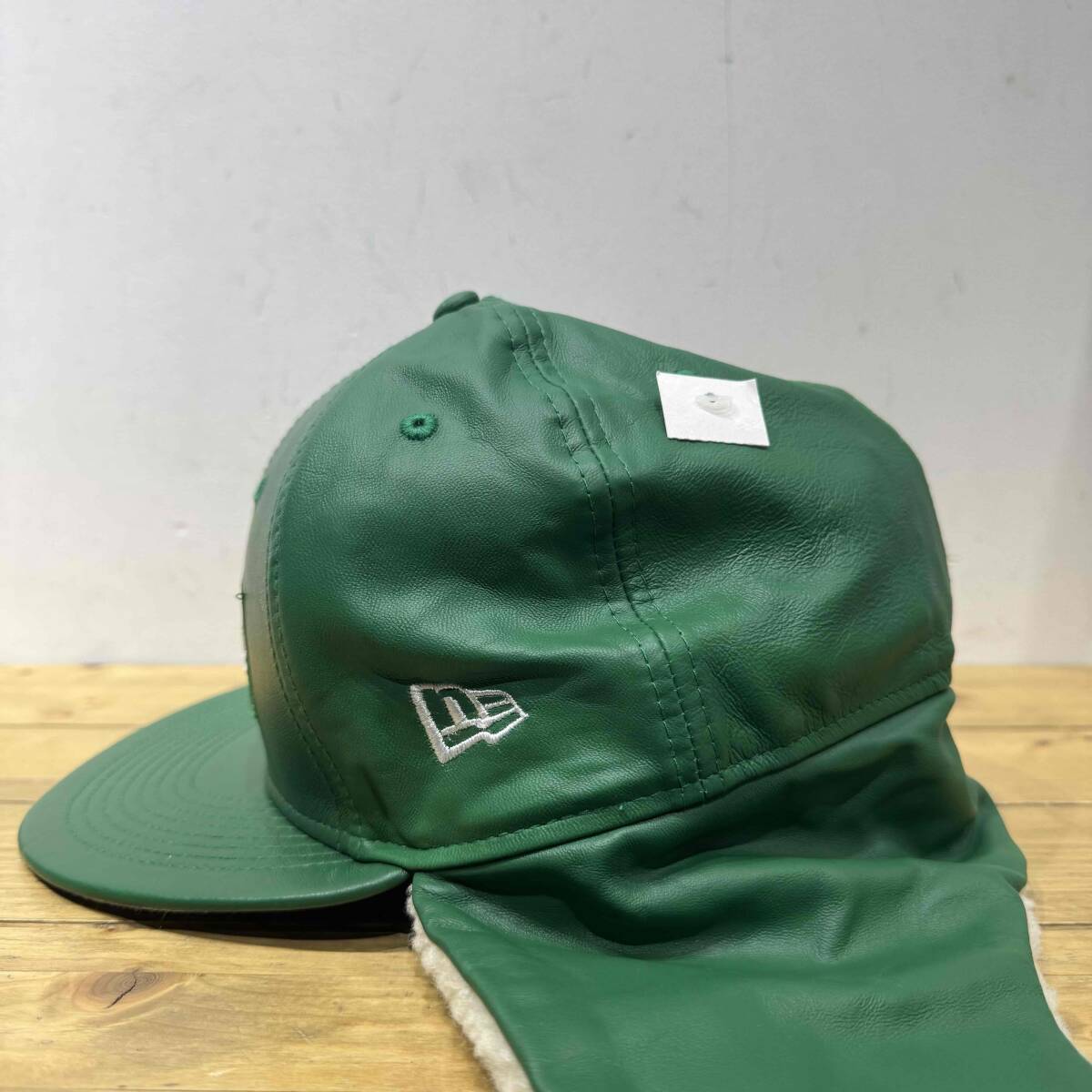 Supreme 22aw Leather Earflap Box Logo New Era Cap 7-3/8 58.7cm シュプリーム レザーイヤーフラップボックスロゴ ニューエラ キャップ