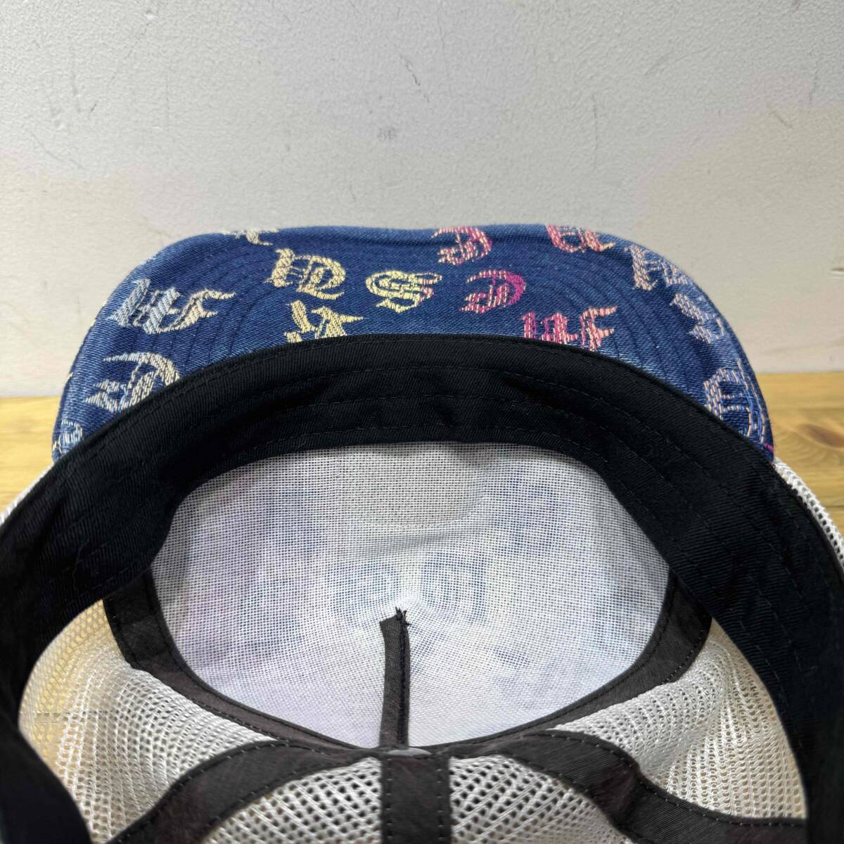 Supreme 22ss Gradient Jacquard Denim Mesh Back 5-Panel Cap シュプリーム 5パネル キャップ