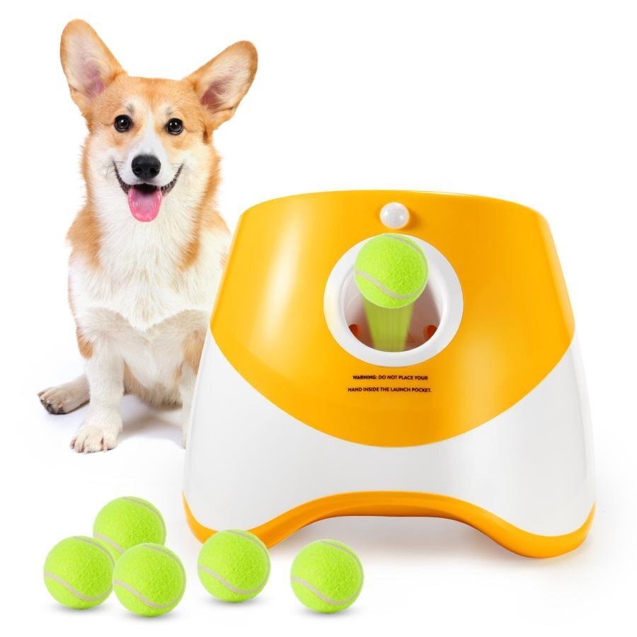 ペットテニス送信機(jī)犬のおもちゃピッチングマシーンボールを投げる散歩犬のピッチングマシーン神器サーブマシン オレンジ
