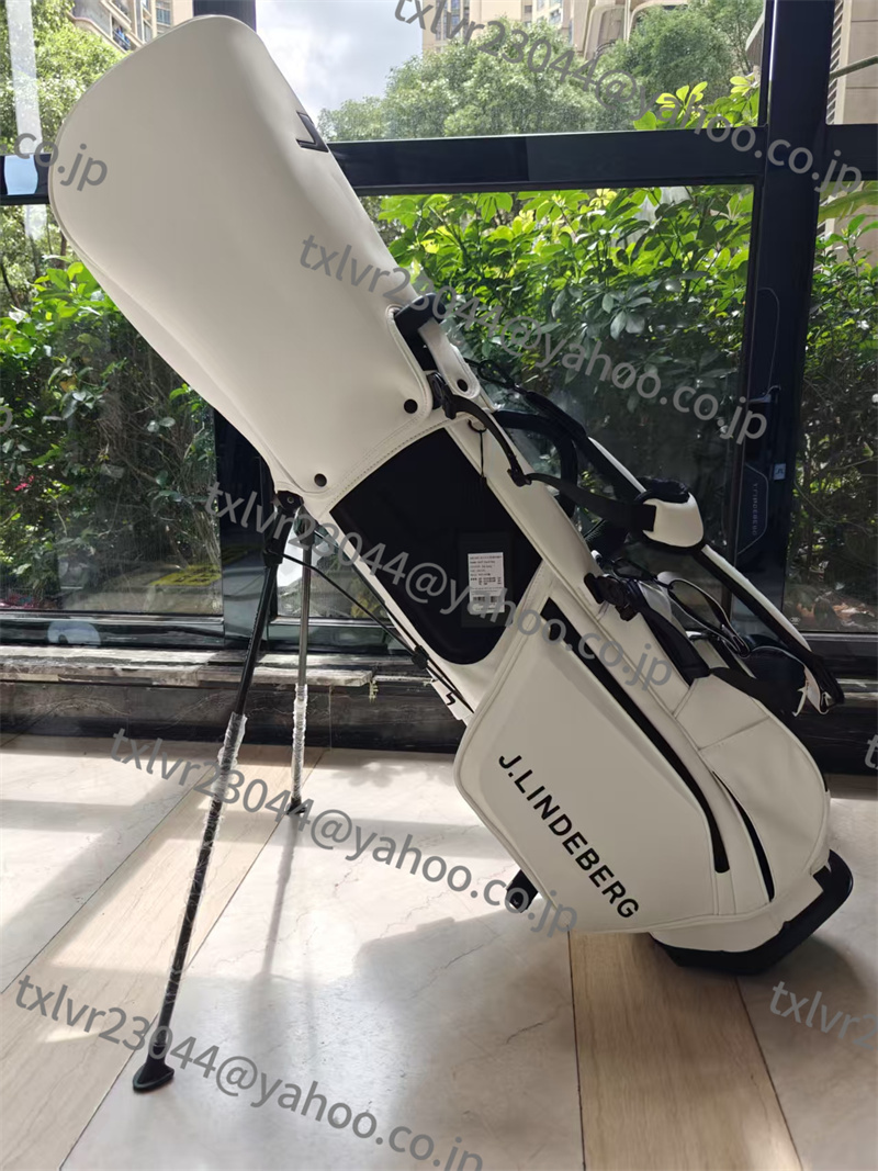 新品★J. LINDEBERG ジェイ?リンドバー スタンドバッグ　 golf　9.0型 4.2KG キャディバッグ　 white ●TV093