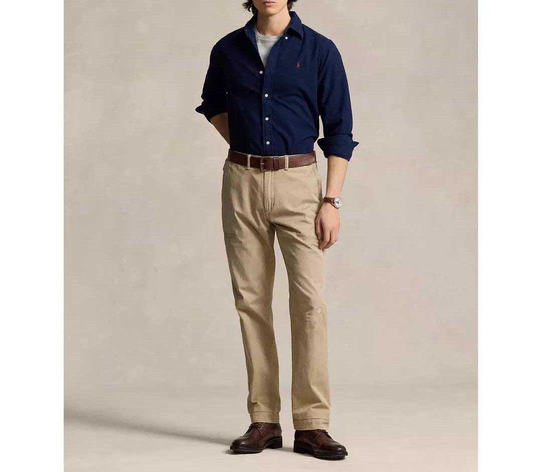 POLO RALPH LAUREN Classic Fit фланель рубашка с длинным рукавом Navy outlet XS A305