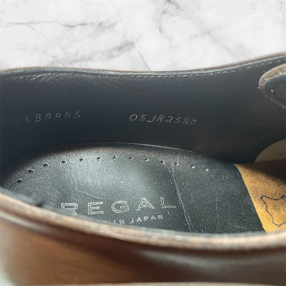 REGAL リーガル 25.5cm ビジネスシューズ 革靴 ストレートチップ ブラウン