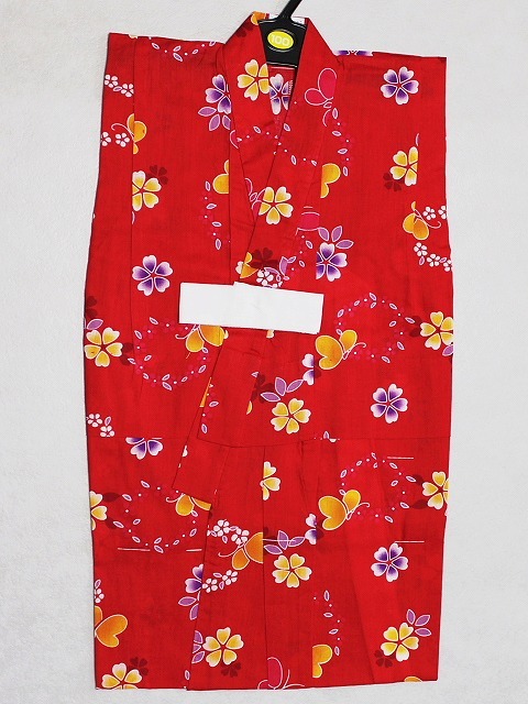 100サイズの女児用浴衣 B5050-07 送料無料 在庫処分 格安女児浴衣 子供ゆかた 単品ゆかた 女の子用浴衣 夏のお祭りに　