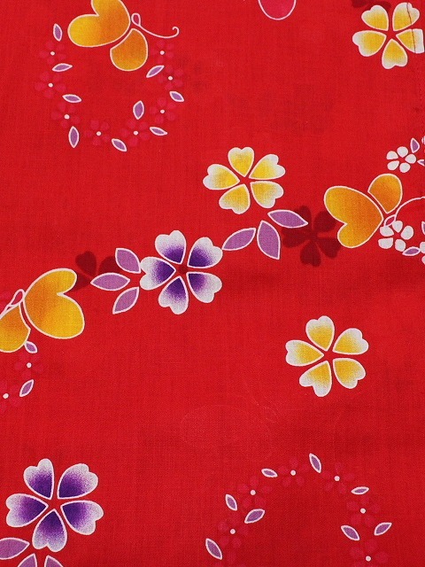 100サイズの女児用浴衣 B5050-07 送料無料 在庫処分 格安女児浴衣 子供ゆかた 単品ゆかた 女の子用浴衣 夏のお祭りに　