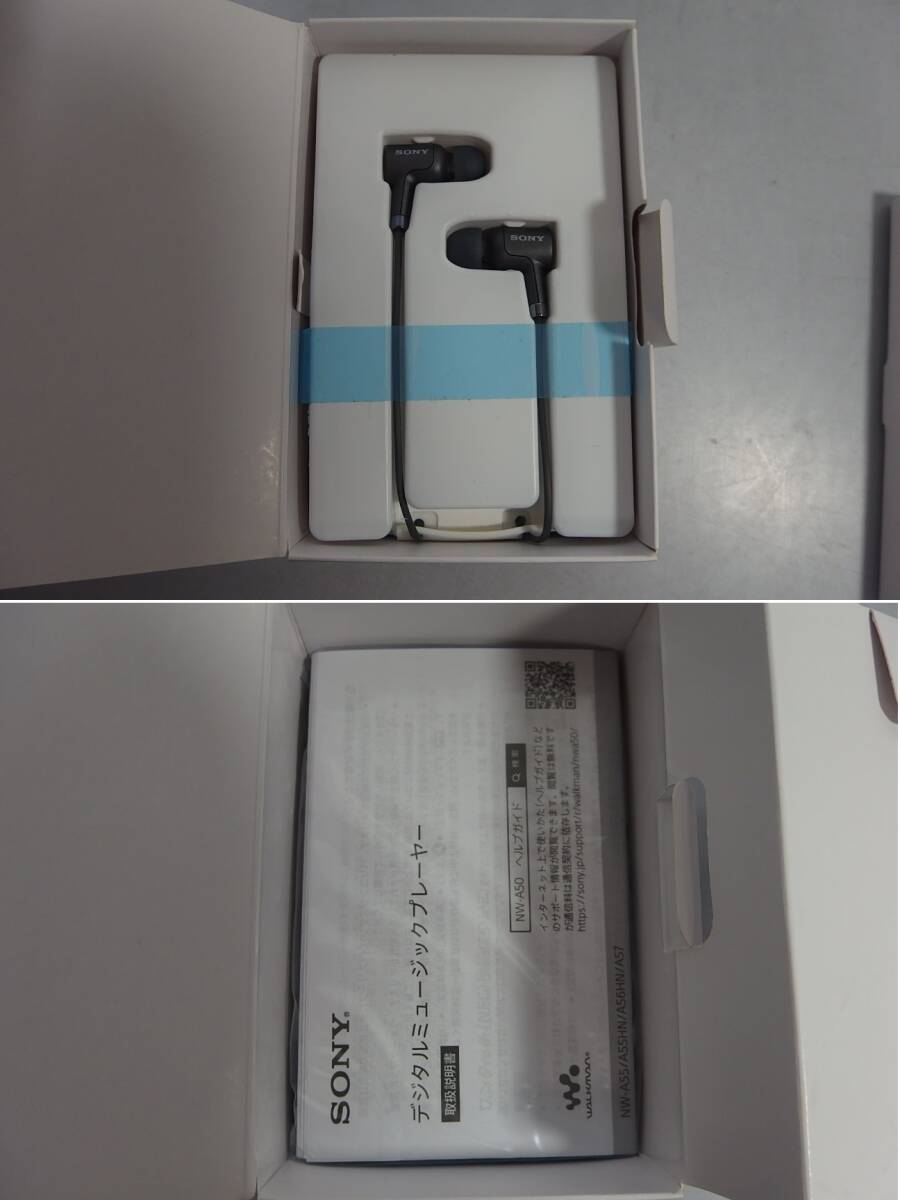 ◆未使用 SONY(ソニー) ハイレゾ/ノイズキャンセル/リニア ウォークマン 16GB NW-A55HN B(ブラック) ヘッドホン付 Bluetooth/microSD