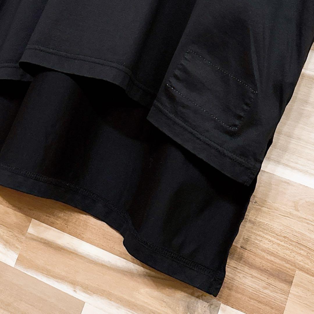 レア/美品【ミハラヤスヒロ】スカル 刺繍 アシンメトリー 半袖Tシャツ 青×白【HFby6PR】メンズ・洋服・春夏【T4N4G7T】_画像7