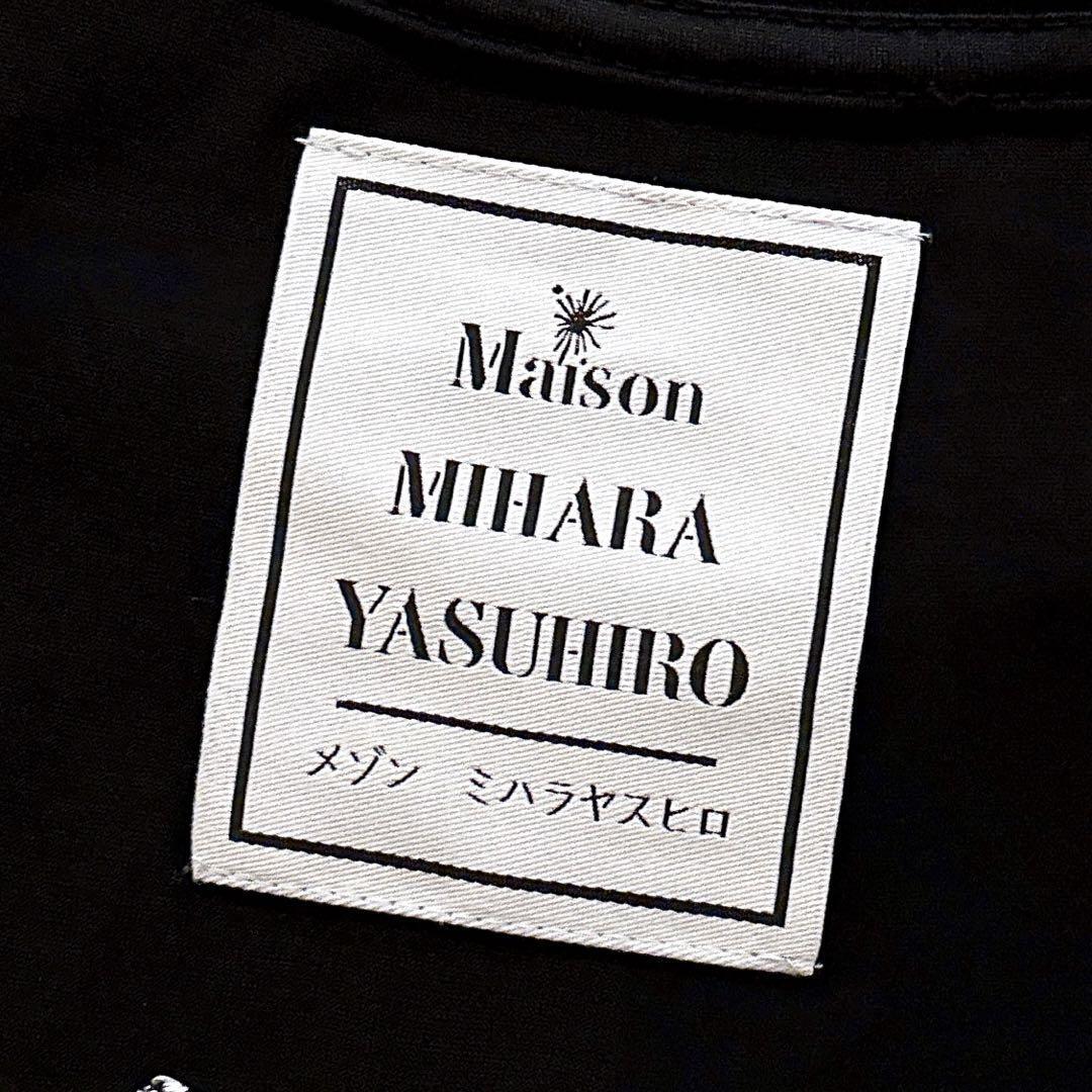 レア/美品【ミハラヤスヒロ】スカル 刺繍 アシンメトリー 半袖Tシャツ 青×白【HFby6PR】メンズ・洋服・春夏【T4N4G7T】_画像9