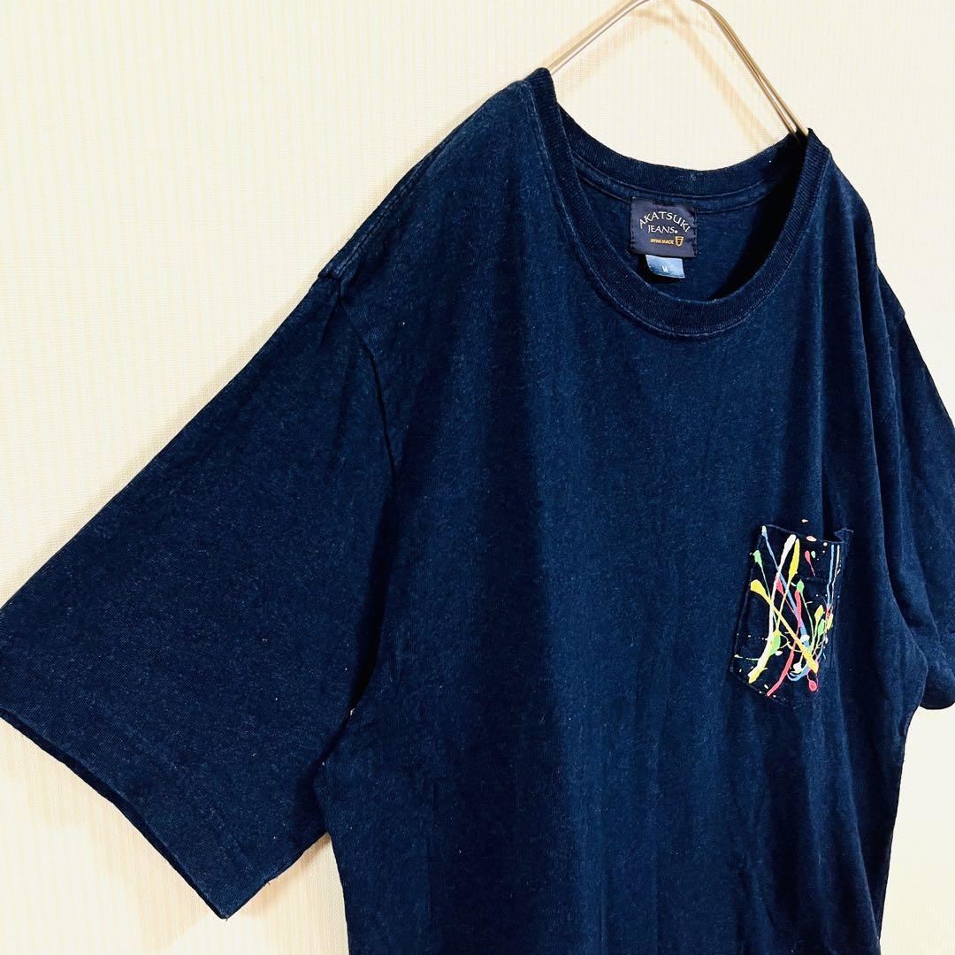 【一点映え】アート風ポケットTシャツ AKATSUKI JEANS 【721】_画像3