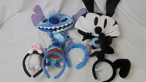 【同梱可】中古品 ディズニー スティッチ ベイマックス オズワルド サリー カチューシャ ファンキャップ グッズセッ