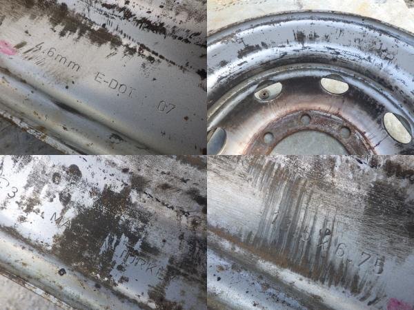 r686-75 ★ スチール ホイール 19.5×6.75 トラック ホイール 低床 3A-0
